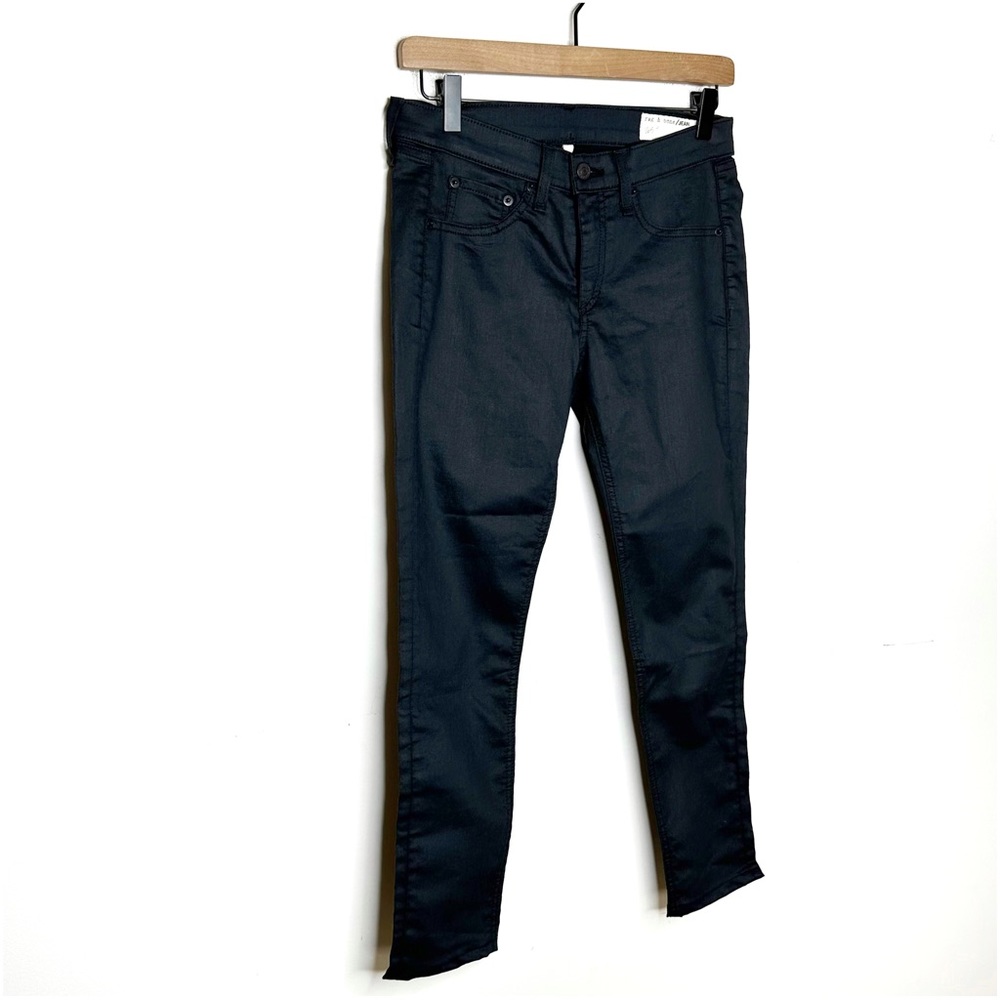 RAG & BONE shoreditch Size 28 Women's Cotton Blend Black coated Denim Jeans - Picture 4 of 11